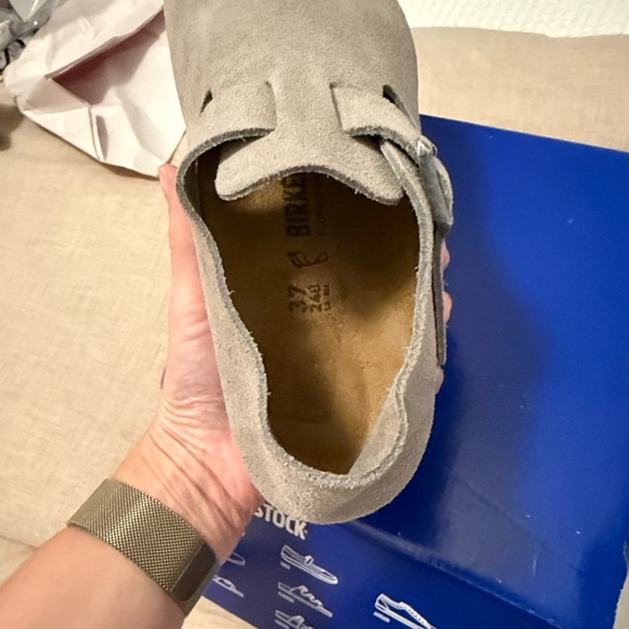 Birkenstock women’s London Suede Gray Suede Loafers size 37 - Picture 11 of 13